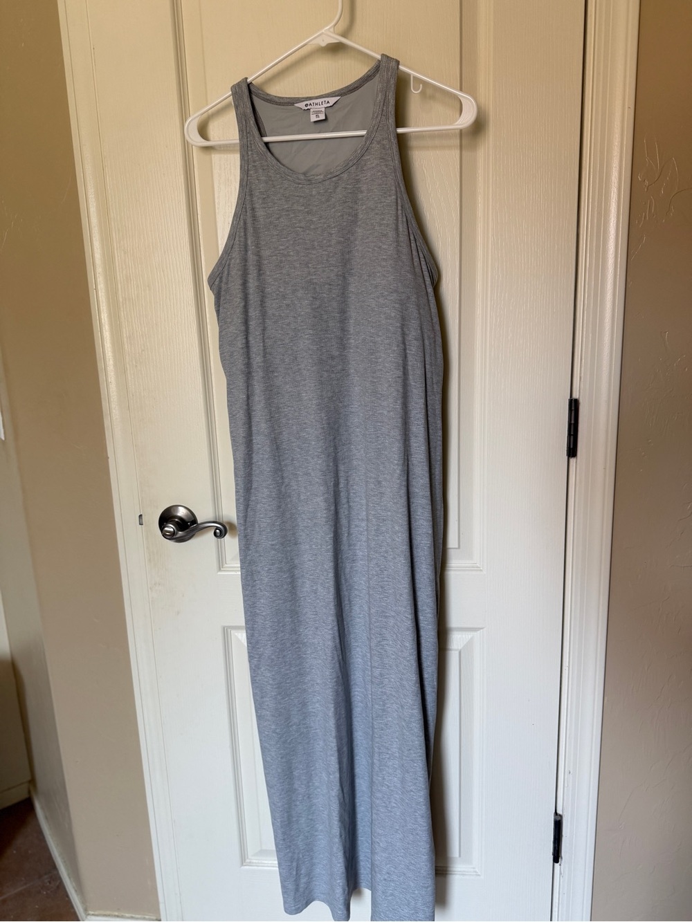 Athleta Signature Rib Maxi Dress Grey Heather Size XL